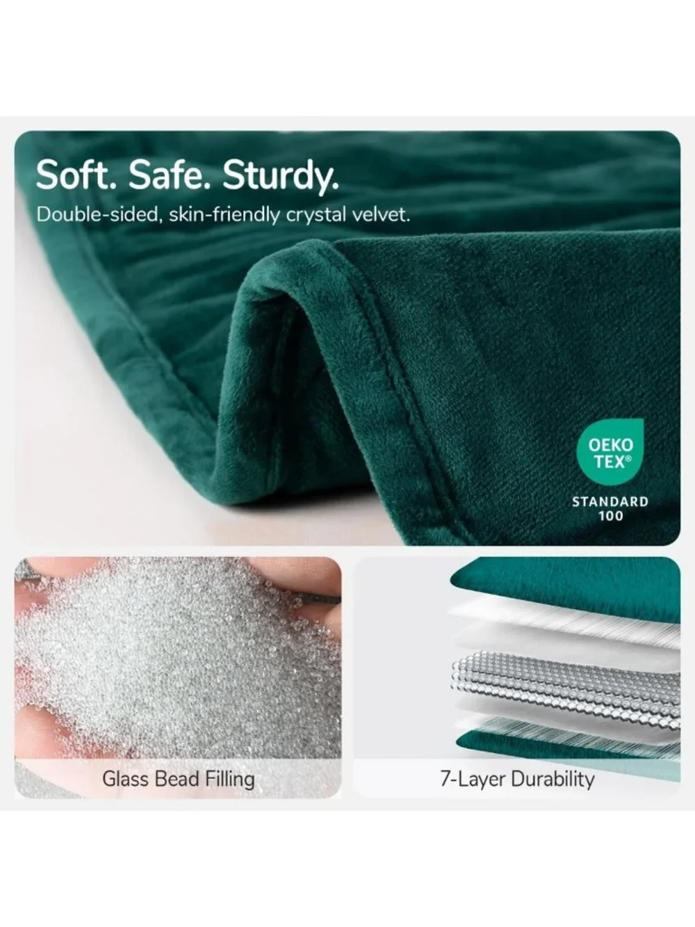 Cozy 7 lbs Weighted Lap Blanket for Adults, 41
